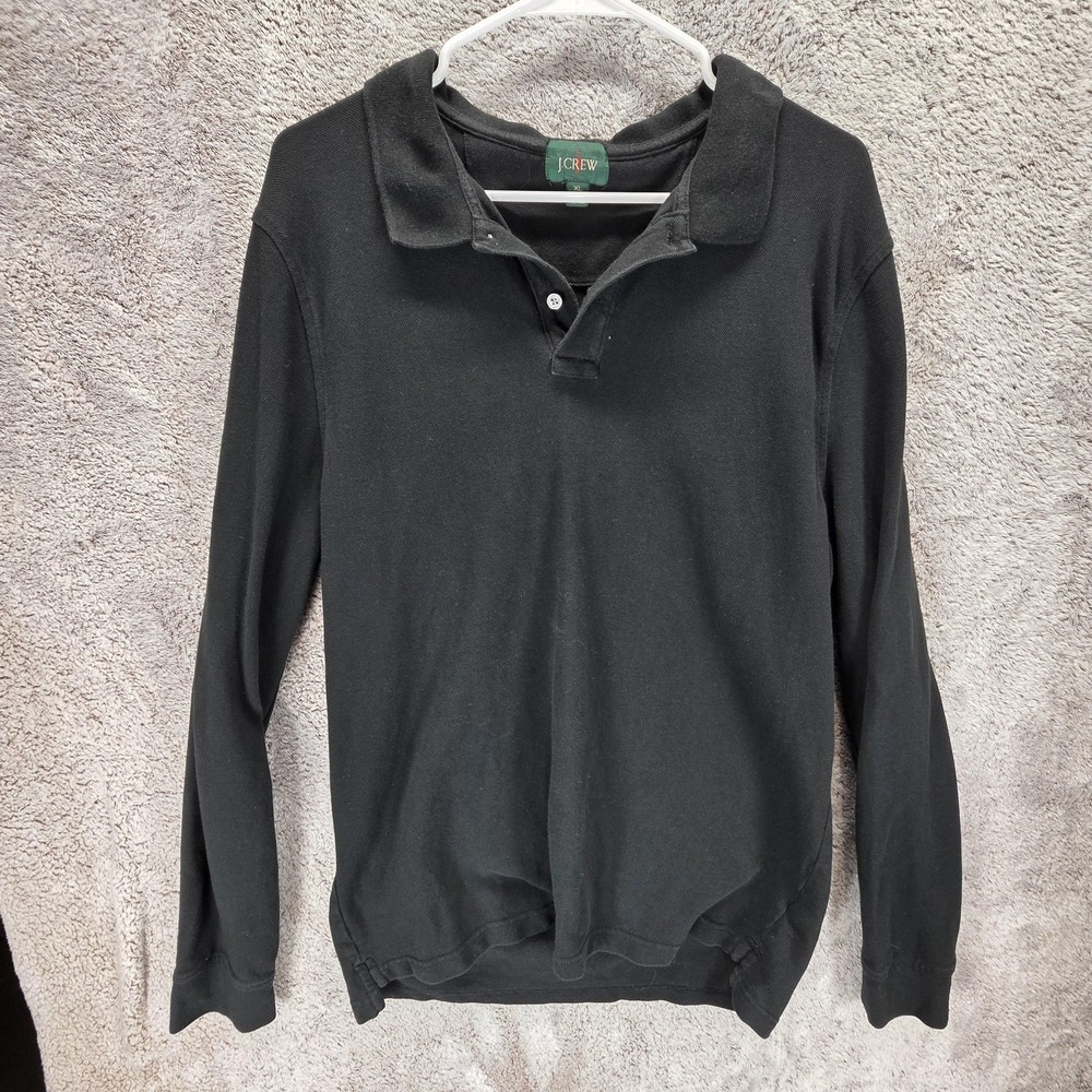 J Crew Shirt Mens XL Pique Polo Long Sleeve Oarsman